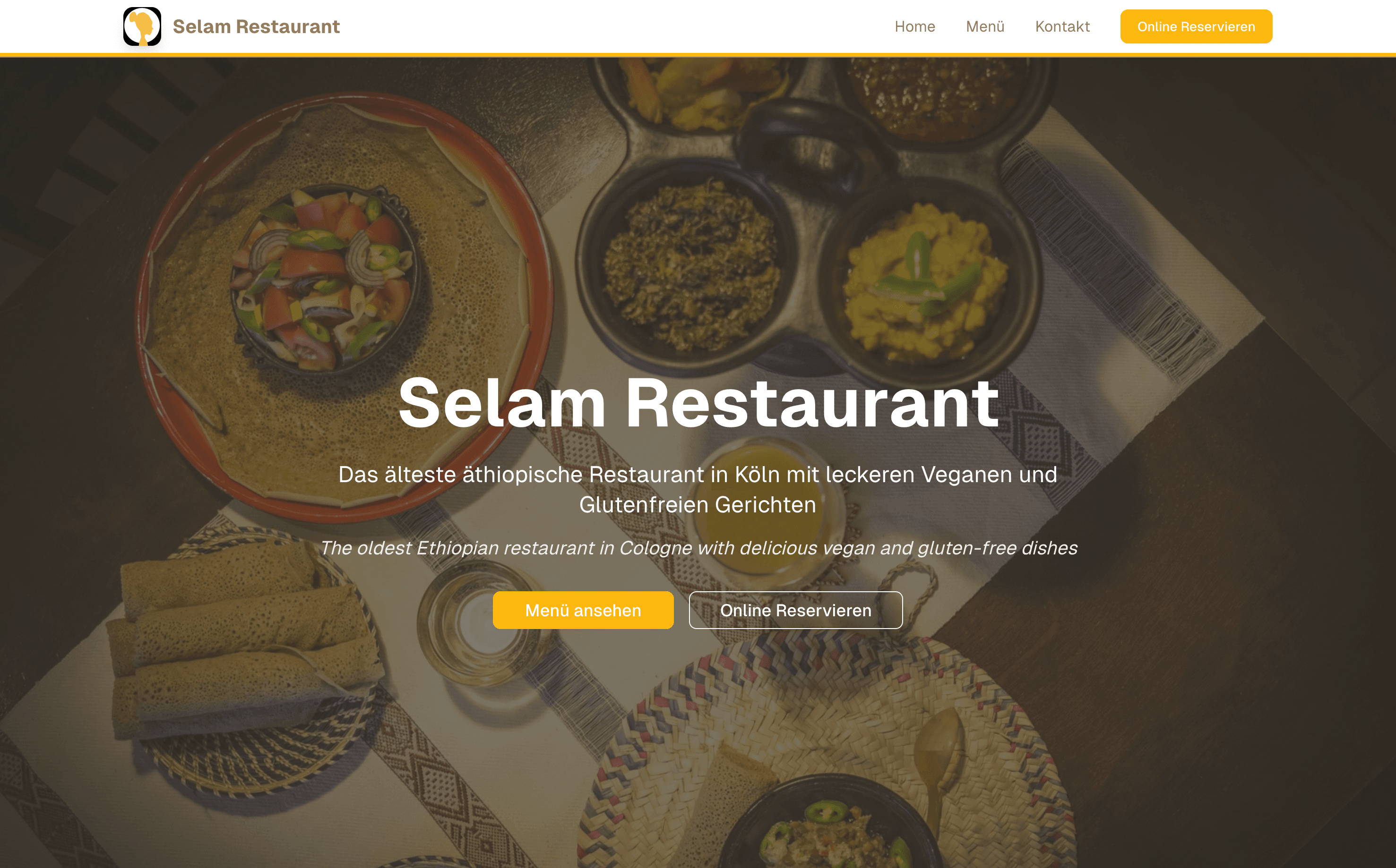 Selam Restaurant Website